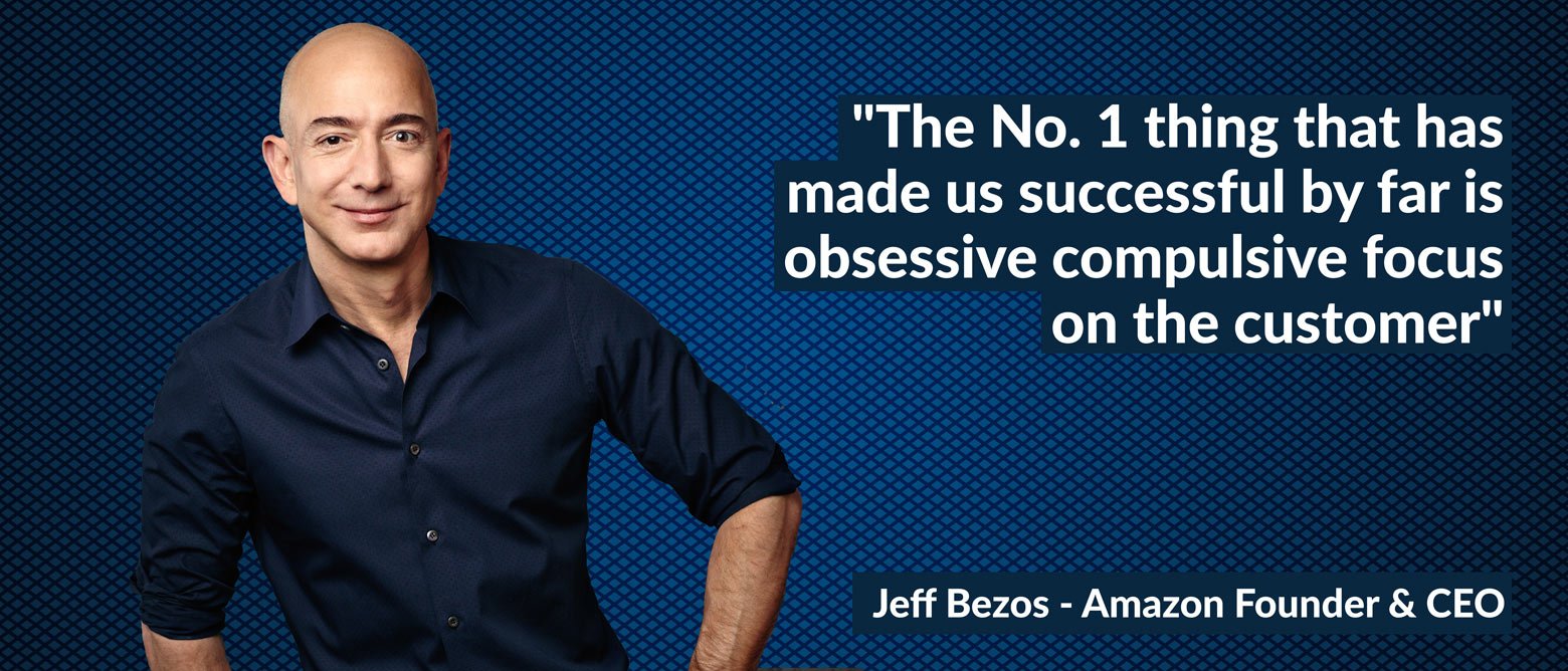 Jeff Bezos talking about Amazon brand values relating to consumer obsession