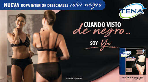 Advert showing the new Tena Negro range